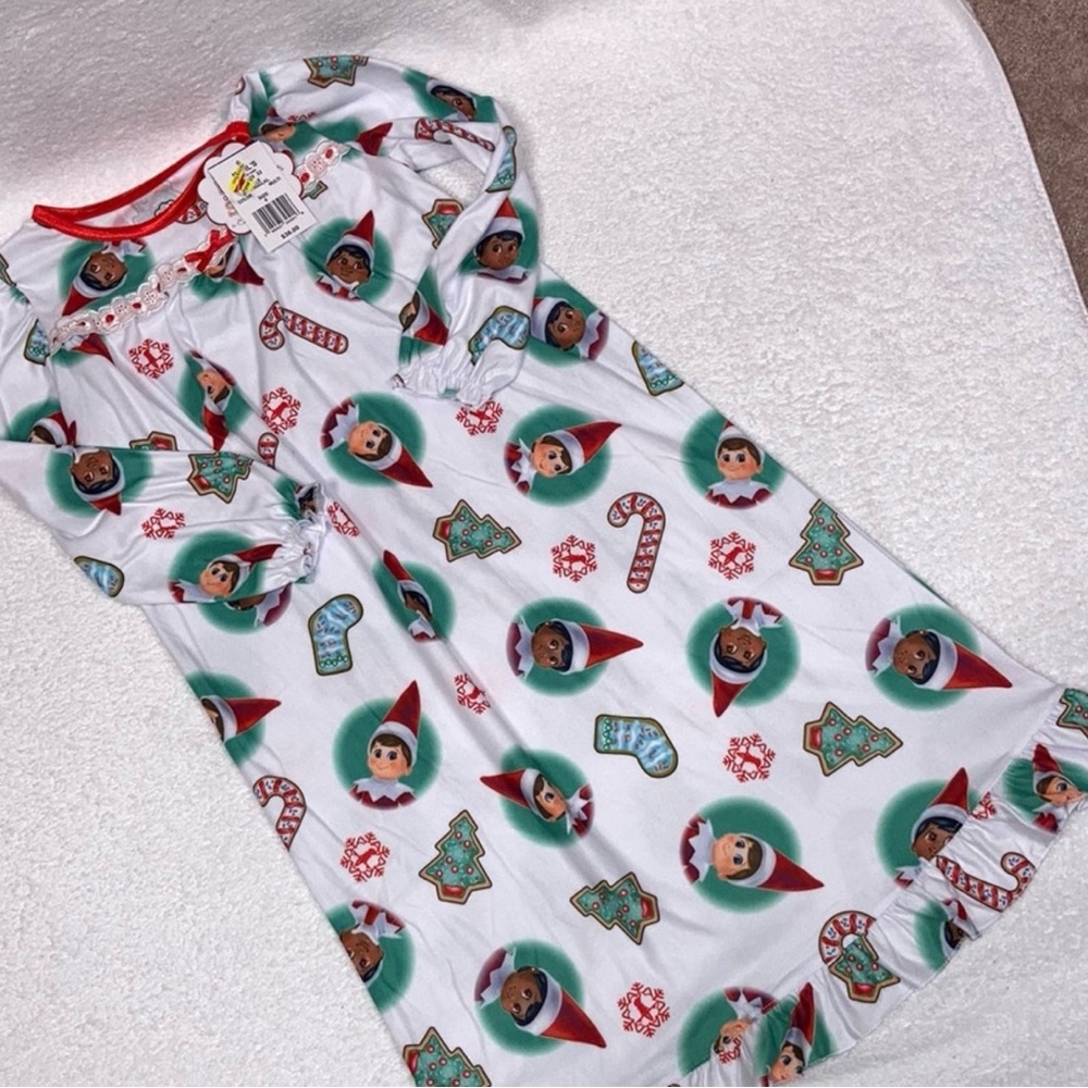 Nwt elf on the shelf Christmas night gown- kids size 6